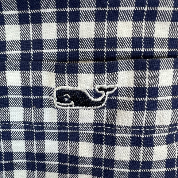 Vineyard Vines Shirt Mens XXL Blue/White Check Classic Fit Tucker Long‎ Sleeve - Picture 5 of 9